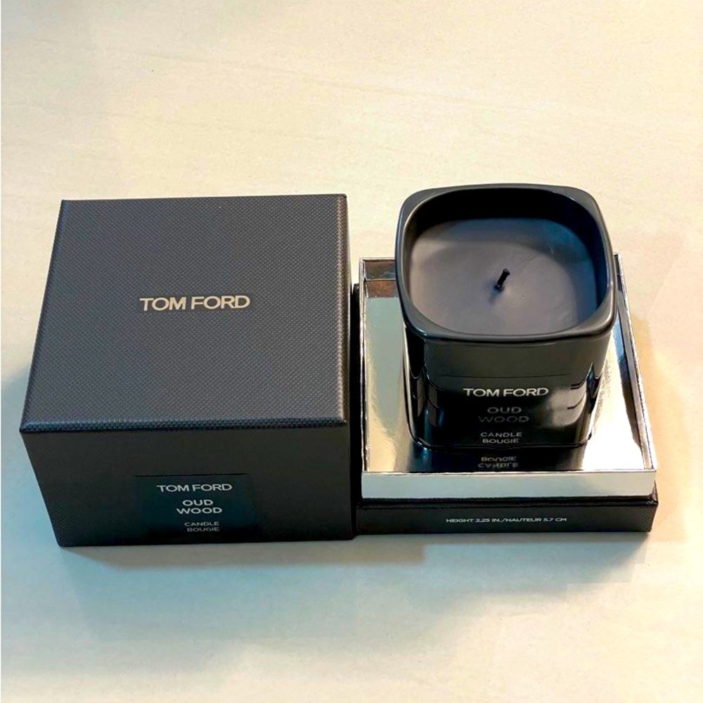 Tom Ford Oud Wood Candle, Full Size 2.25in/5.7cm, New & Sealed, Authentic
